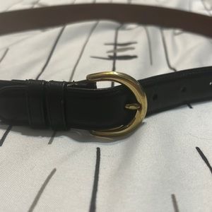 Coach medium black leather belt